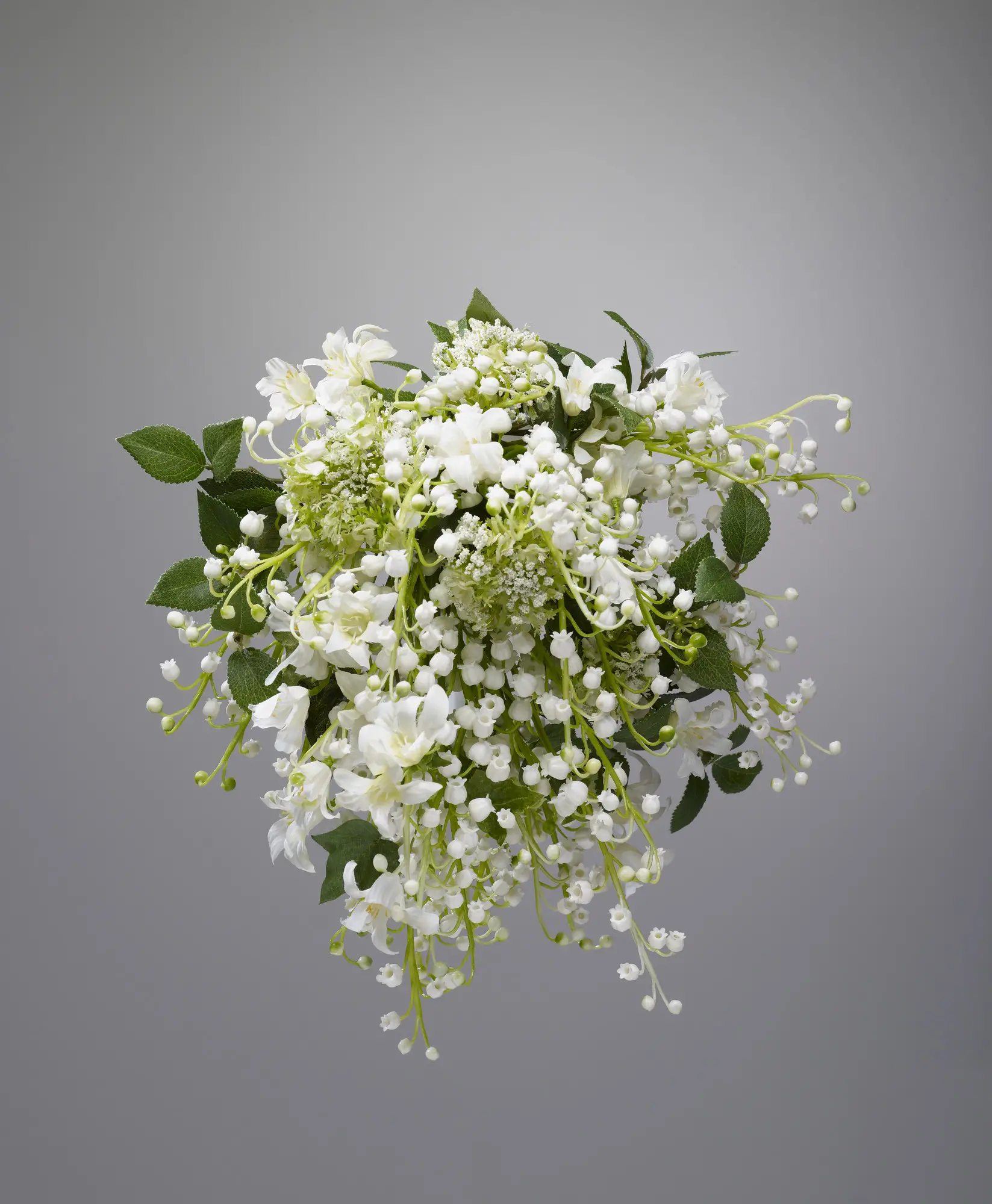 The Duchess of Cambridge carried a bouquet of myrtle, lily-of-the-valley, sweet William, ivy, myrtle and hyacinth designed by Shane Connolly from the flowers of significance for the Royal family and the Middleton family