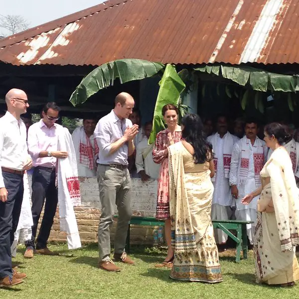 The Duke and Duchess of Cambridge in Assam in India