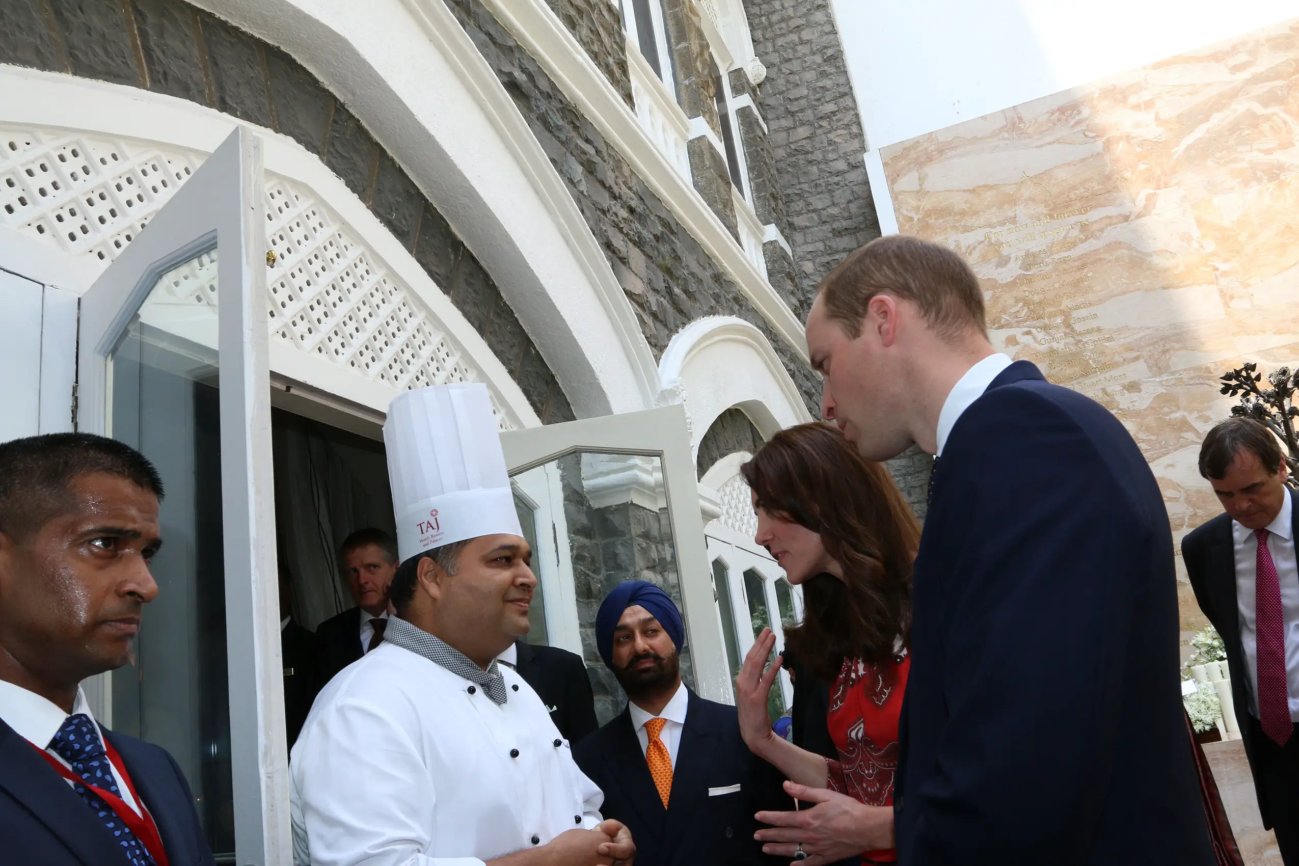 Then Duke and Duchess met with the members of the staff who helped guests during the attack