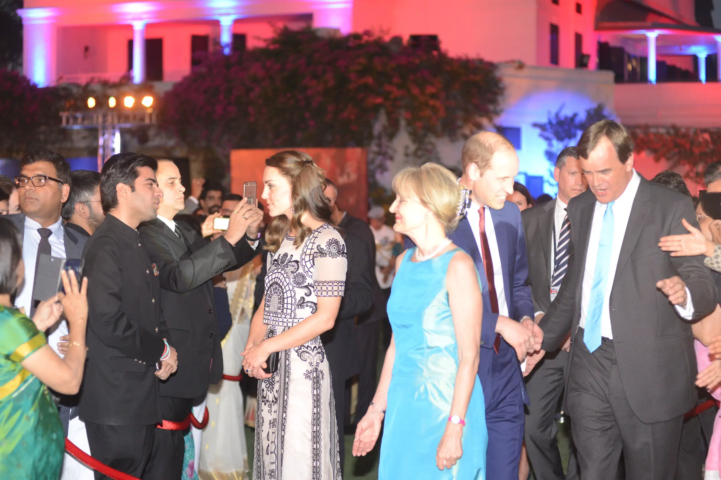 The Duke and Duchess of Cambridge attended Queen's 90th birthday party during the India tour