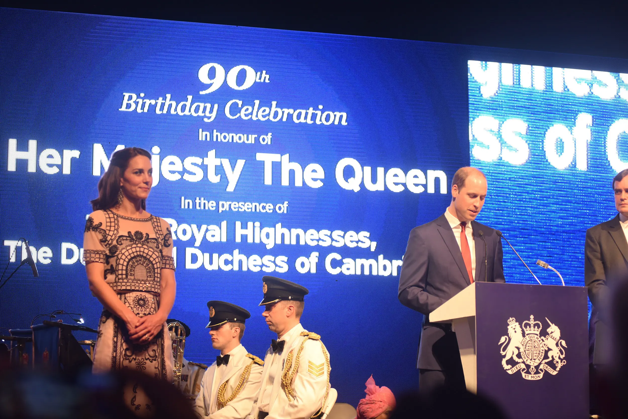The Duke used the occasion to personally pay tribute to his grandmother with a speech to the invited guests.