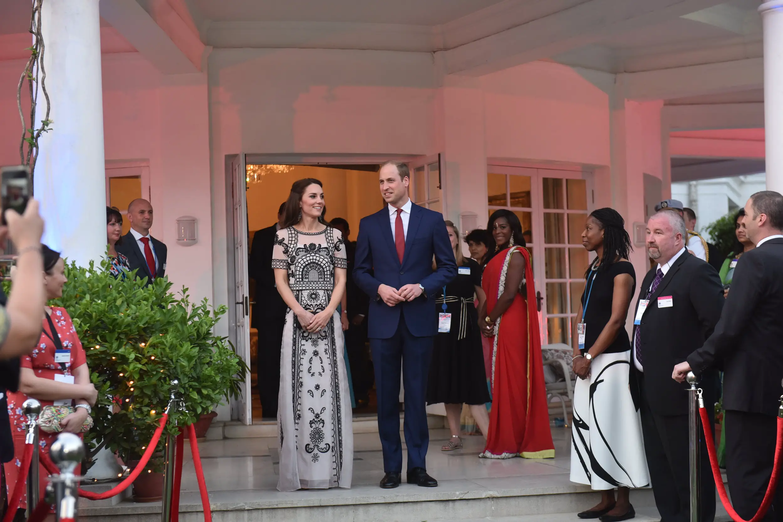 The Duke and Duchess of Cambridge attended Queen's 90th birthday party during the India tour