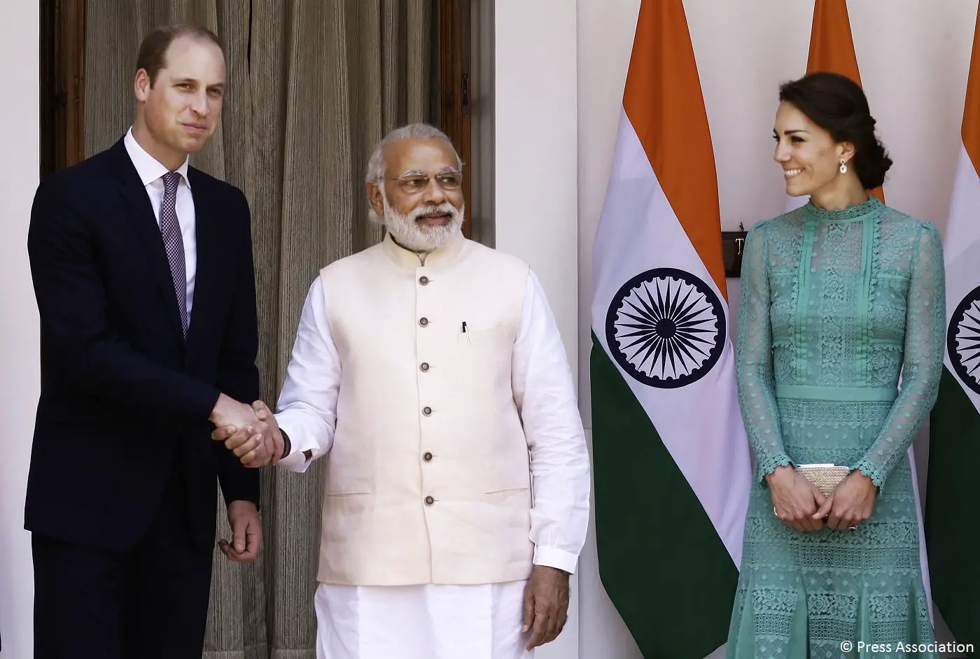 The Duke and Duchess of Cambridge with Indian Prime Minister