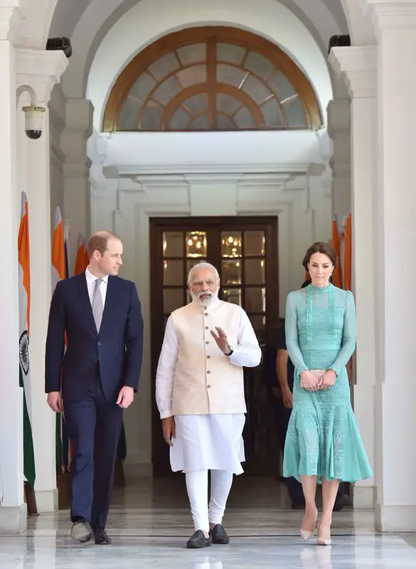 The Duke and Duchess of Cambridge met with the Indian Prime Minister during India visit