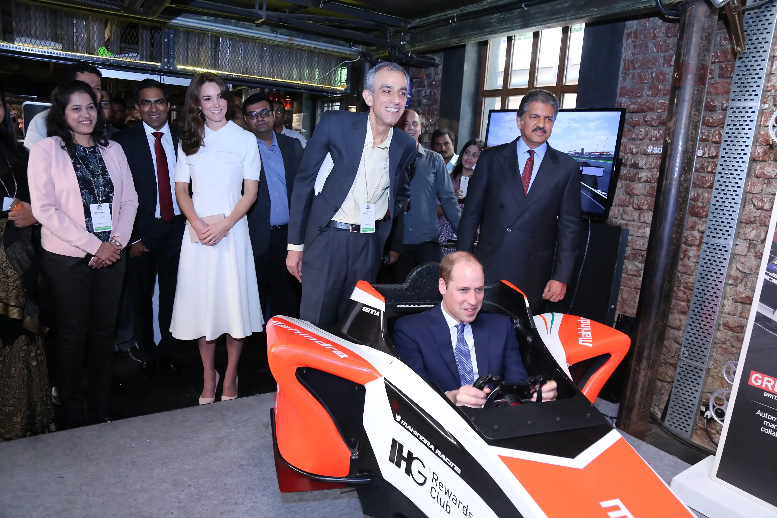 The Duke of Cambridge enjoyed a formula one car ride on the day 2 of India visit