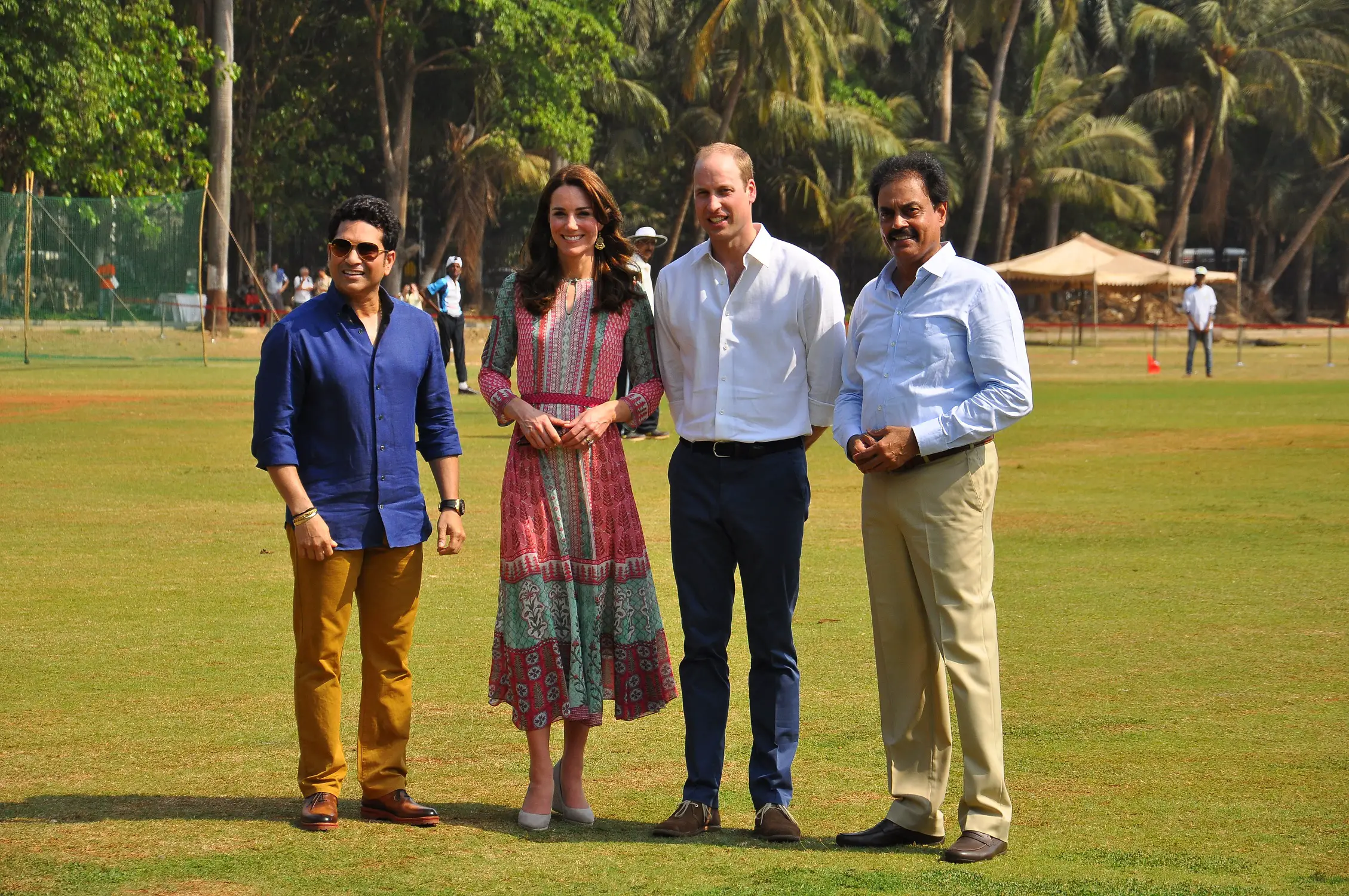 William and Catherine met with two iconic Indian Cricket players Sachin Tendulkar and Dilip Vengsarkar