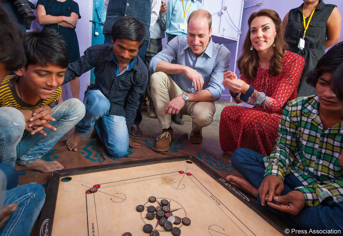 The Duke and Duchess of Cambridge played board game with children in Mumbai
