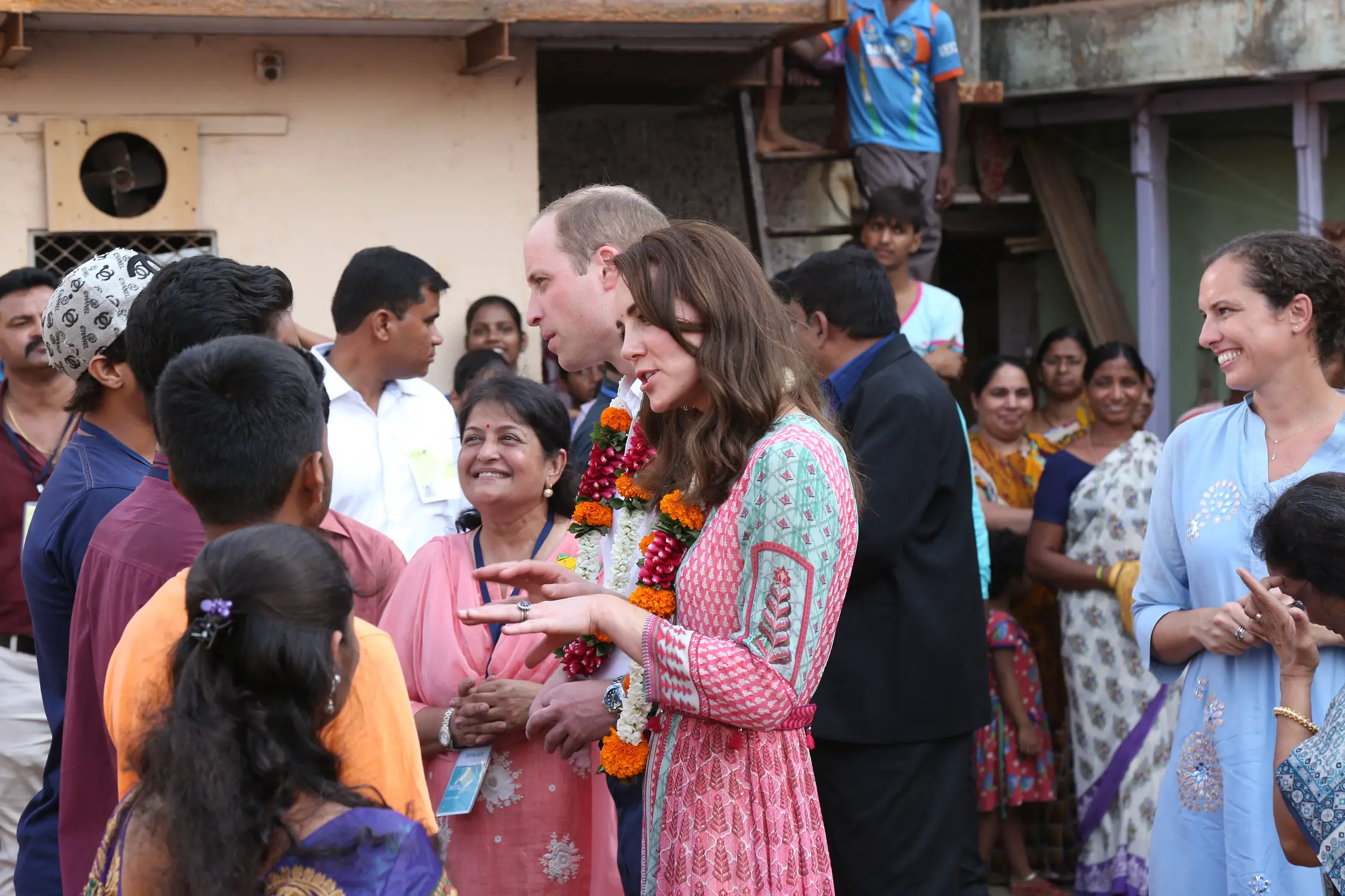 The Duke and Duchess of Cambridge visited the slum area in Mumbai India