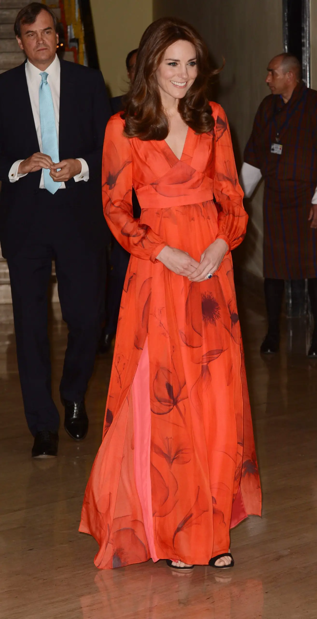 The Duchess of Cambridge was looking absolutely gorgeous in Beulah London Juliet Flower Spirits Gown