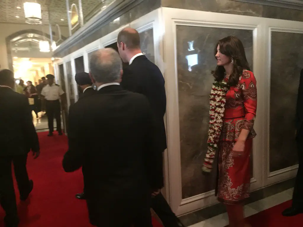 The Duke and Duchess of Cambridge arrived at the Taj Hotel for Royal Tour India in April 2016