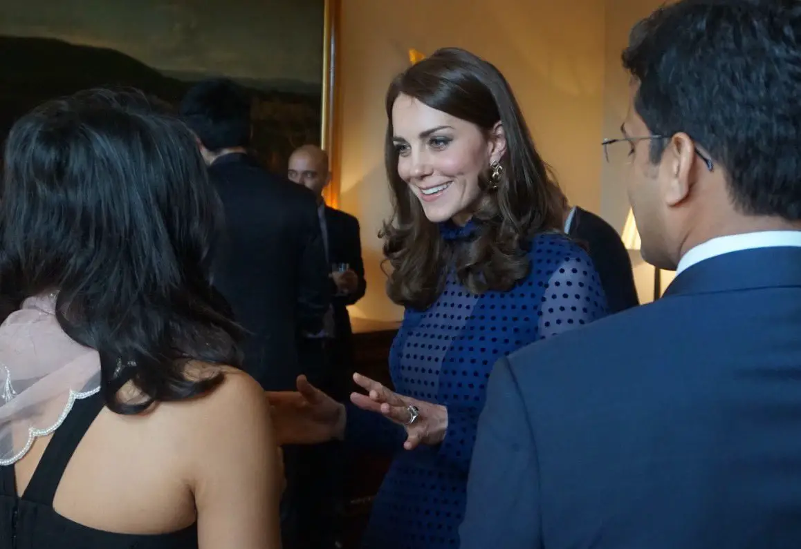 The Duchess of Cambridge at the reception held before India and Bhutan tour in 2016