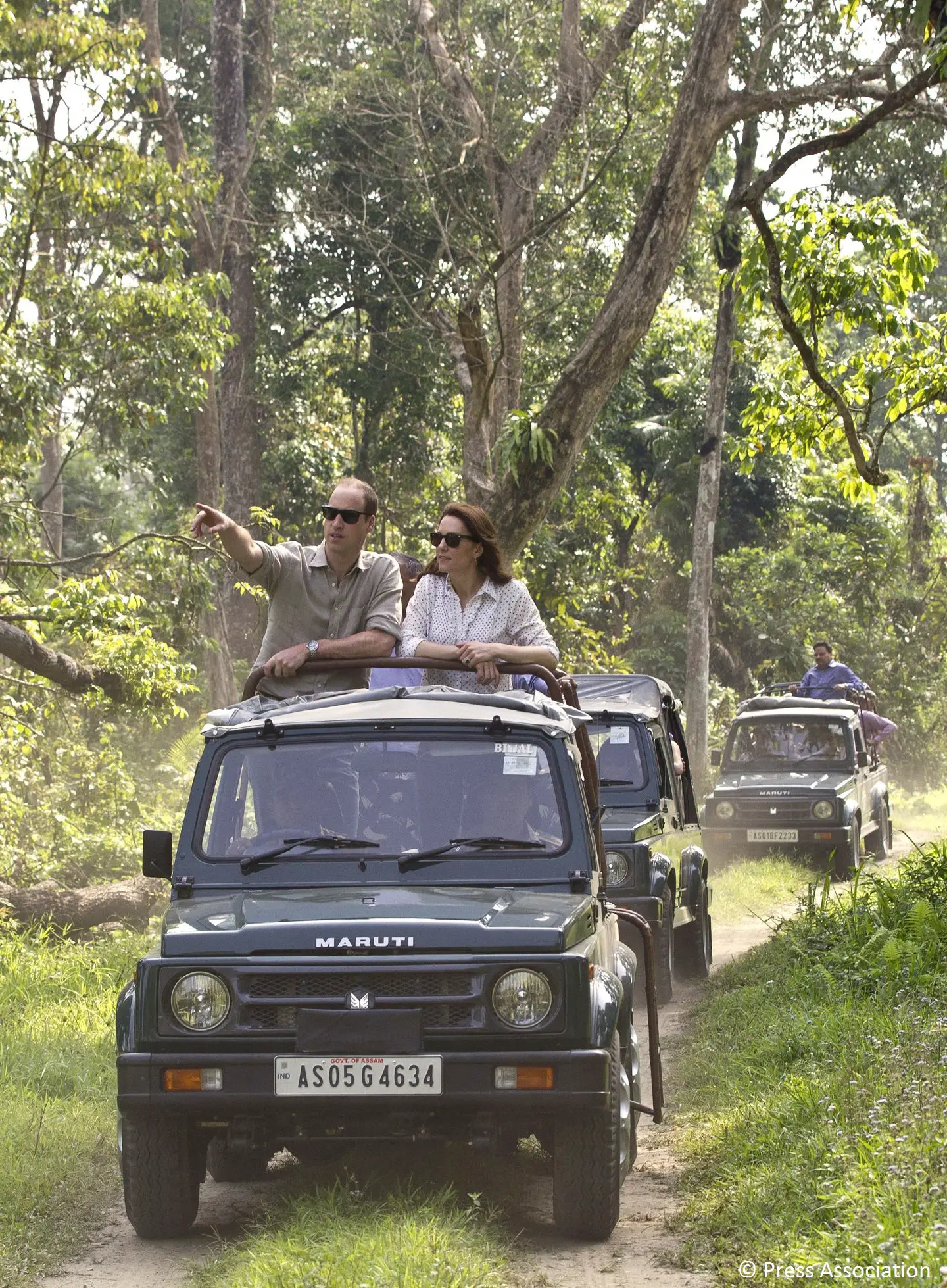 The Duke and Duchess of Cambridge at Kaziranga National Park during India Tour