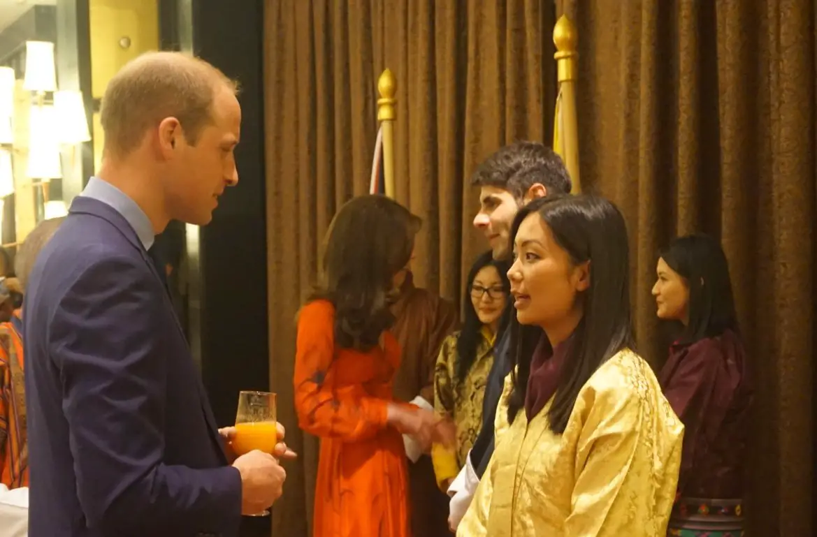 The Duke and Duchess attended a reception for British nationals in Bhutan and Bhutanese people with strong links to the UK.