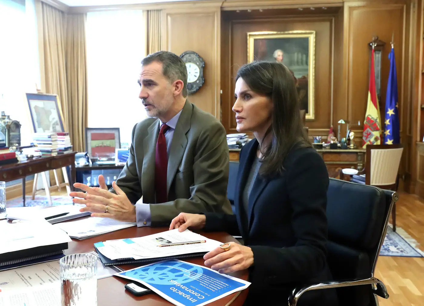 King Felipe and Queen Letizia talked with hotel association