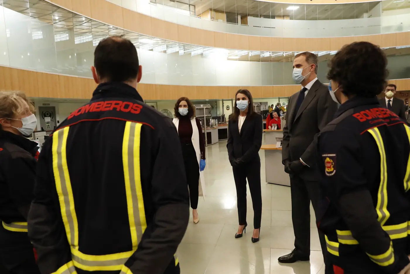 King Felipe and Queen Letizia visited the Headquarters of the Madrid 112 Security and Emergency Agency
