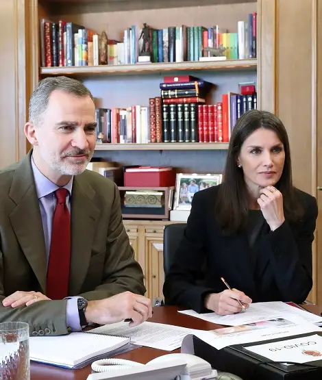 Letizia and King Felipe held a video call with Project Home Balears