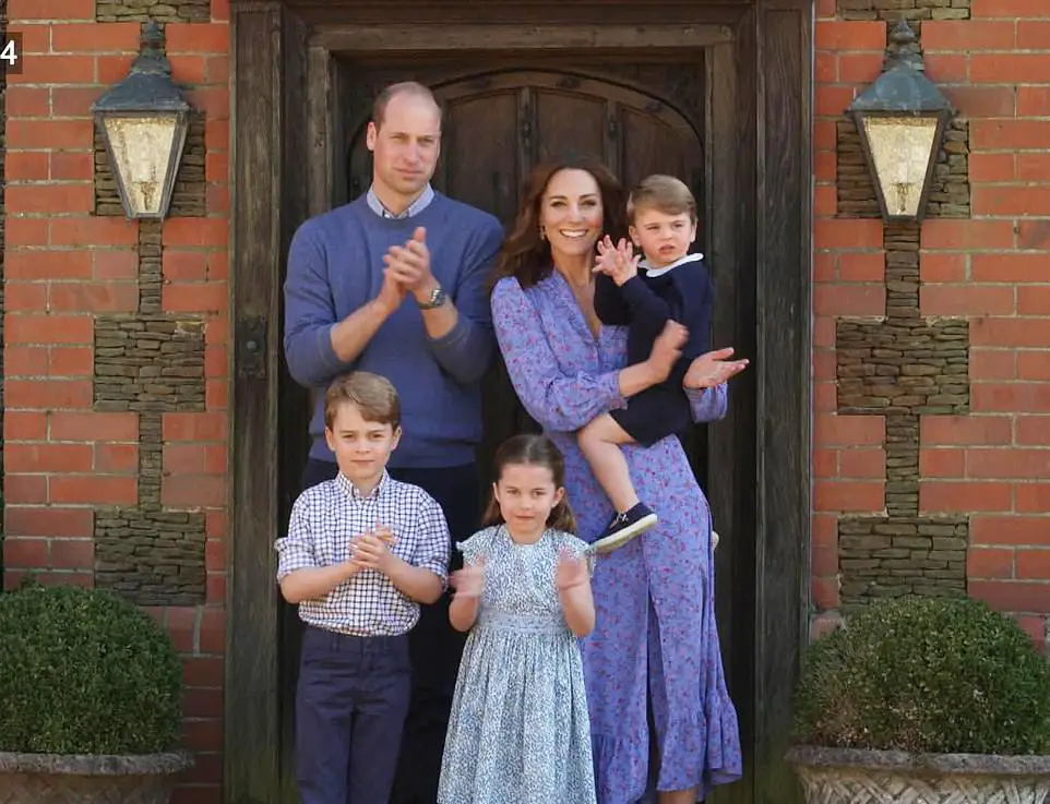 Prince George, Princess Charlotte and Prince clapped for the NHS with Duke and Duchess of Cambridge -