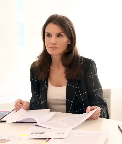 Queen Letizia in a videoconference with the Spanish Foundation of Diabetes 1