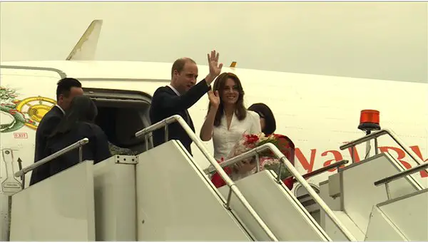 The Duke and Duchess said their farewell and thanks to the people of Bhutan and boarded a flight to Agra