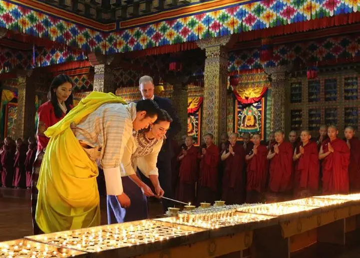 The Duke and Duchess of Cambridge with the King and Queen of Bhutan