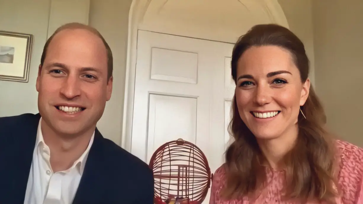 The Duchess of Cambridge spinned bingo for the old residents