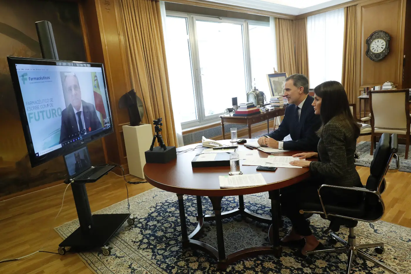 Felipe and Letizia held virtual meetings