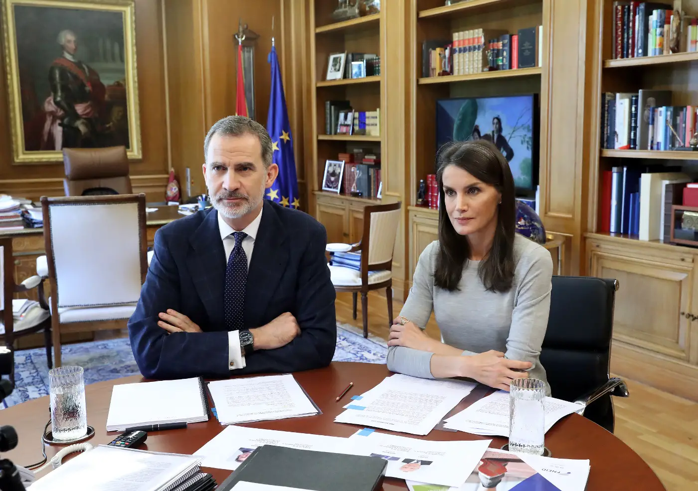 King Felipe and Queen Letizia of Spain were working on their 16th wedding anniversary