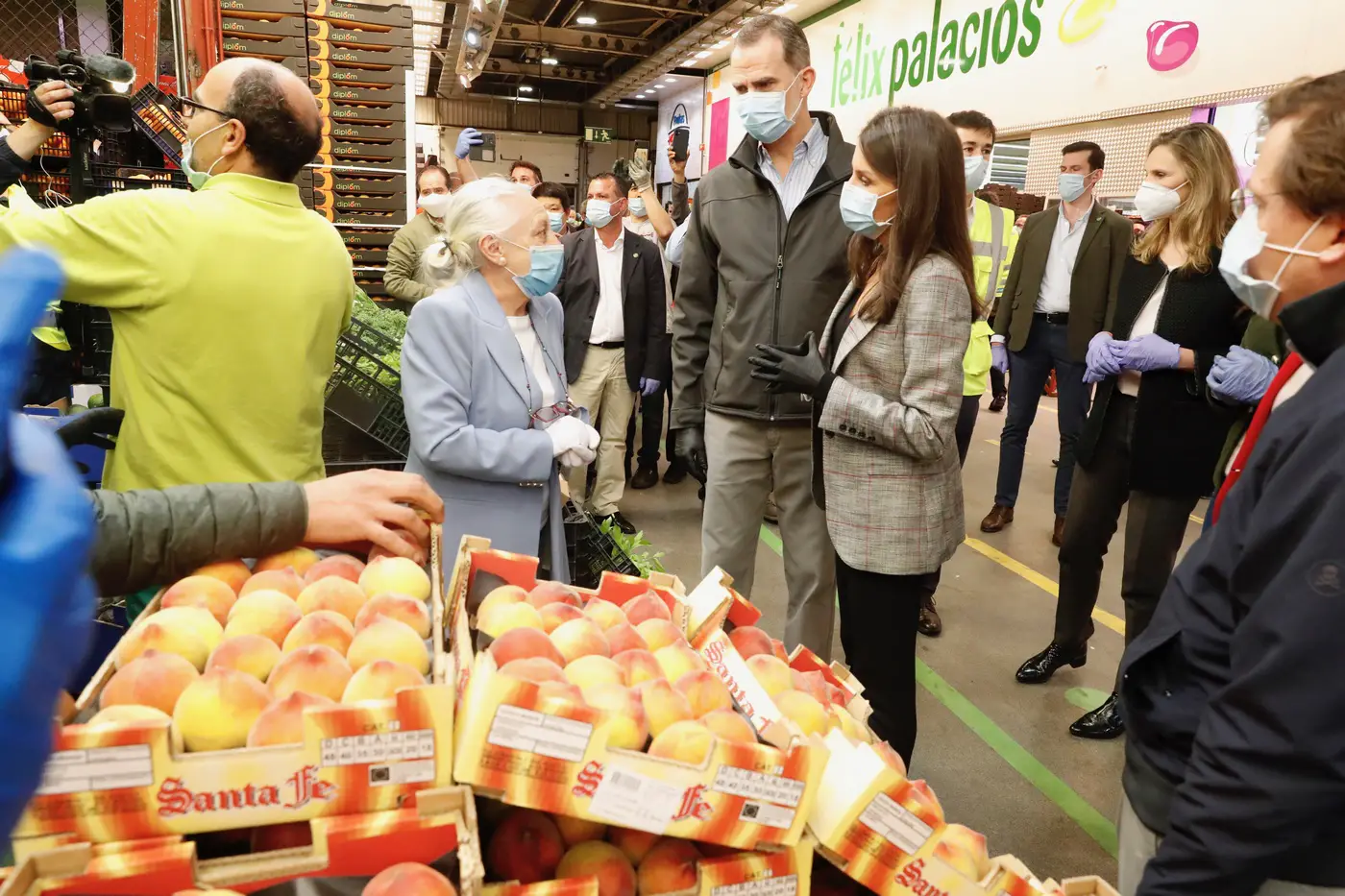 King Felipe and Queen Letizia at Food Market