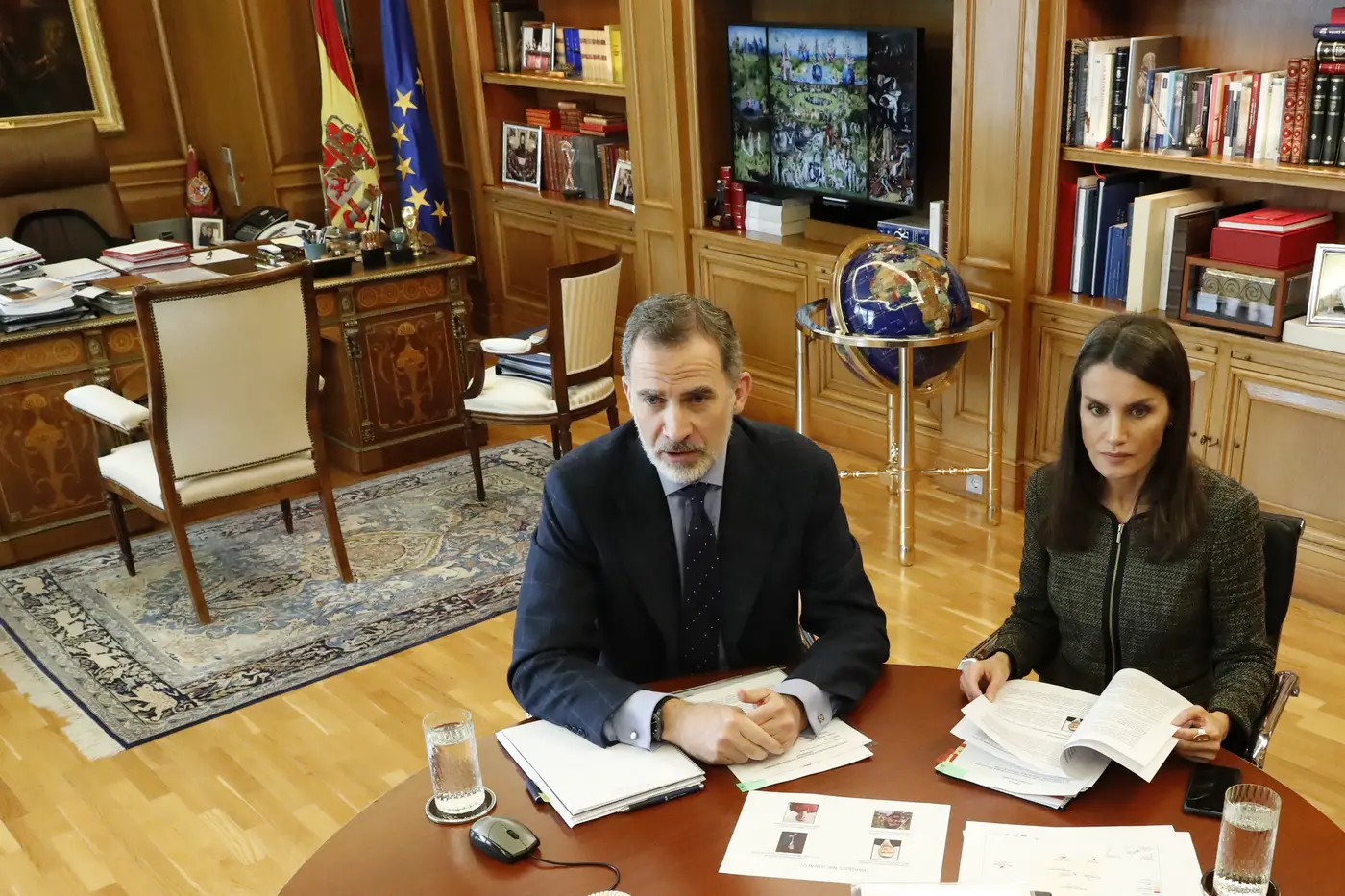 Queen joined King Felipe held a meeting with the Network of National Parks