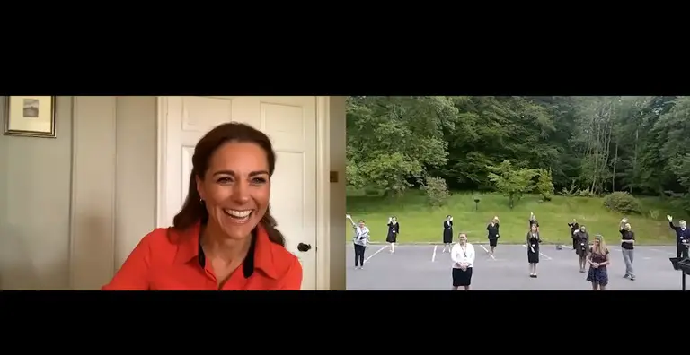 Duchess of Cambridge talked to the staff at Clouds House