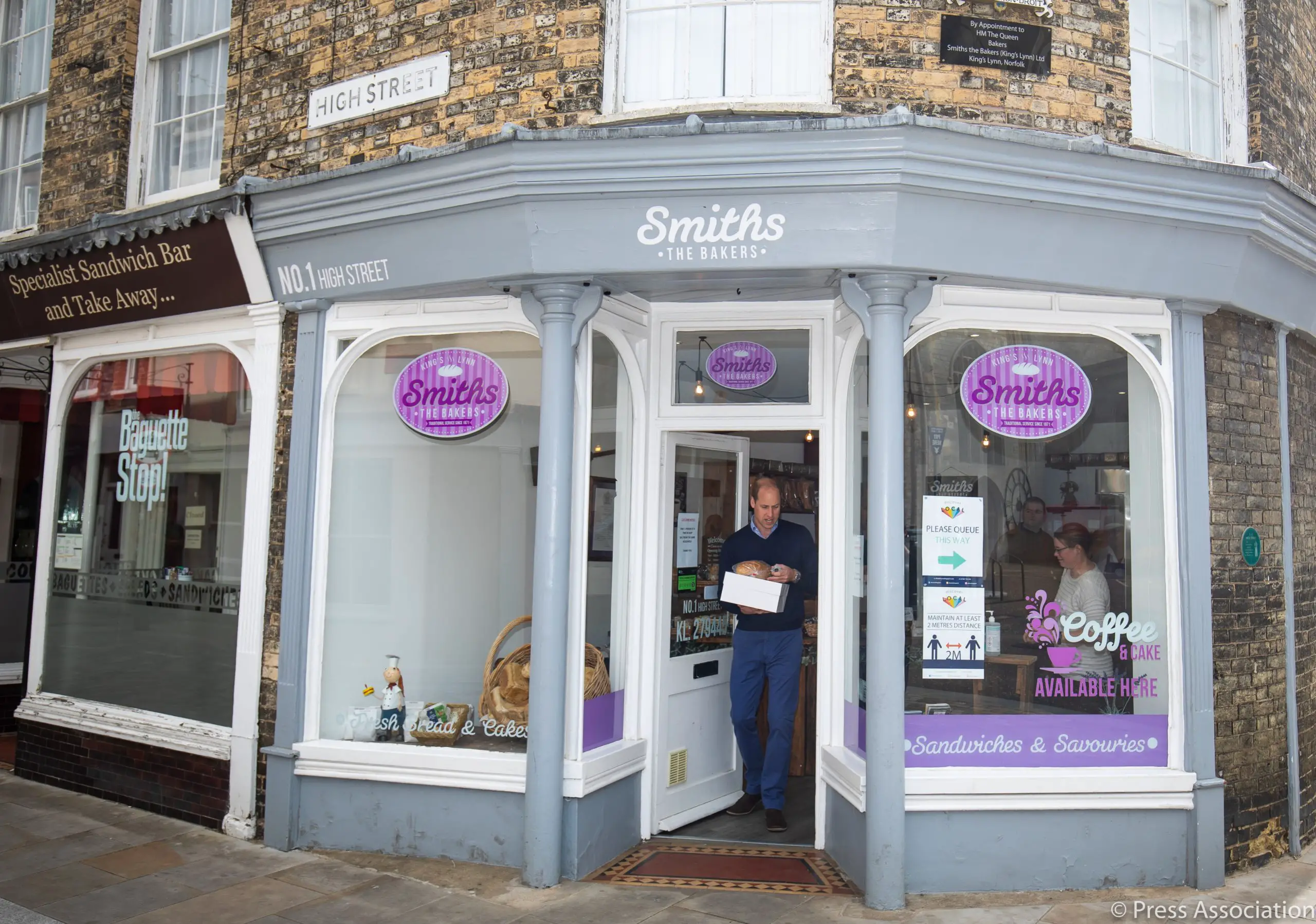The Duke of Cambridge visited Smiths the Bakers