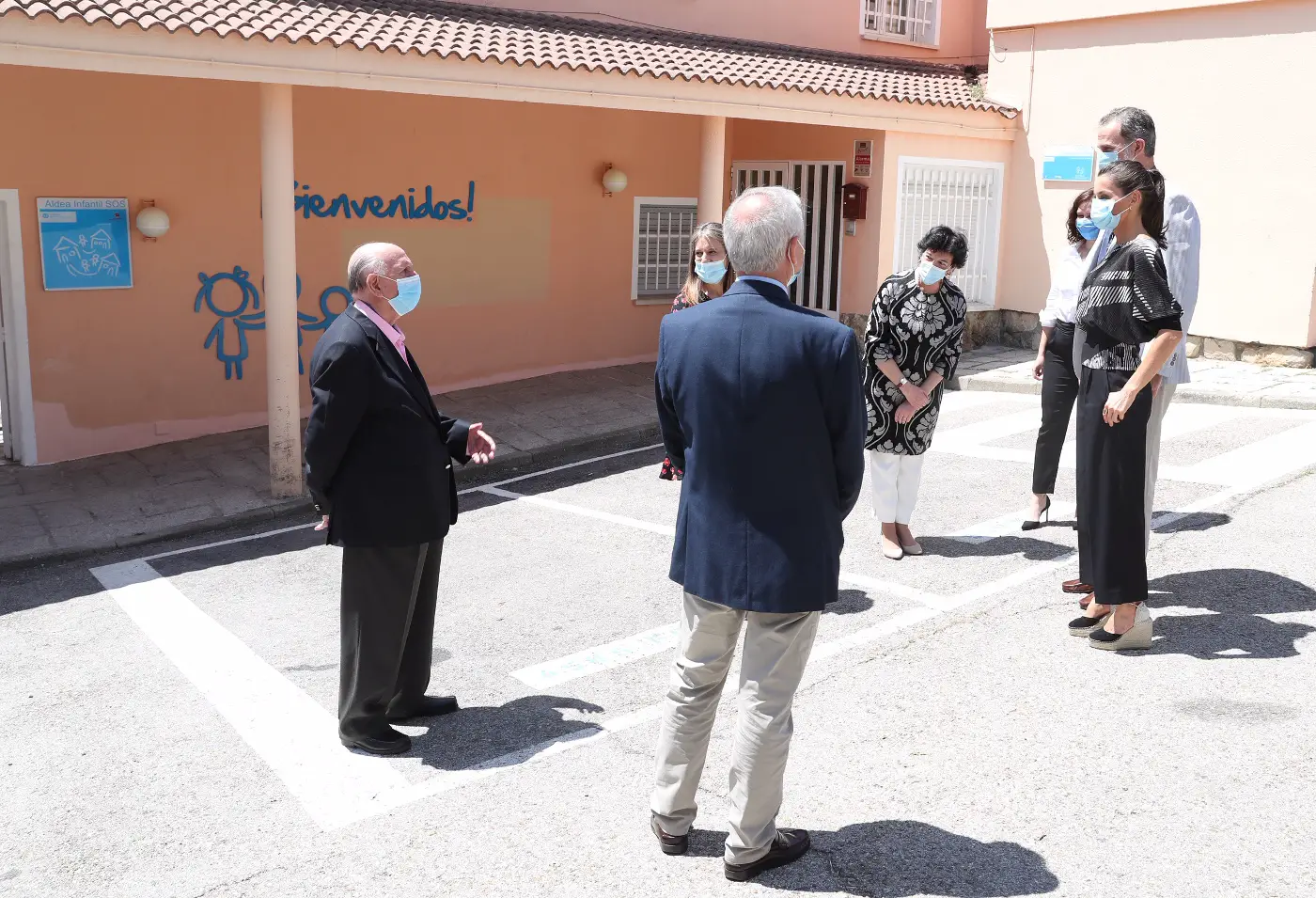 King Felipe and Queen Letizia at SOS Village in Madrid