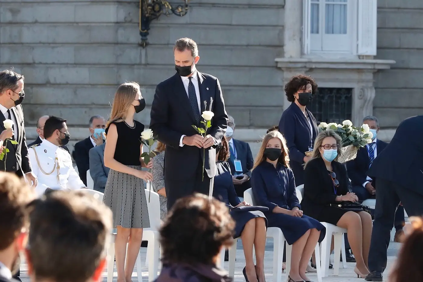 King Felipe and Princess Leonor paid tribute to the victims of COVID19