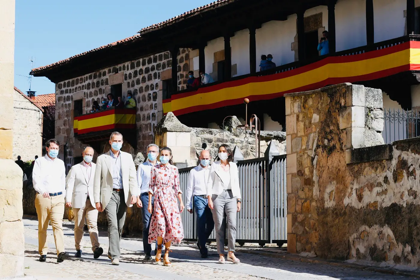King Felipe and Queen Letizia of Spain arrived in Vinuesa