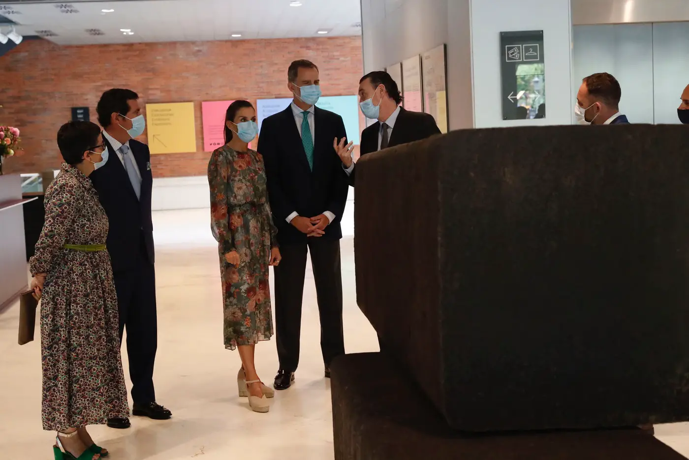 King Felipe and Queen Letizia of Spain during their tour of the Bilbao Fine Arts Museum