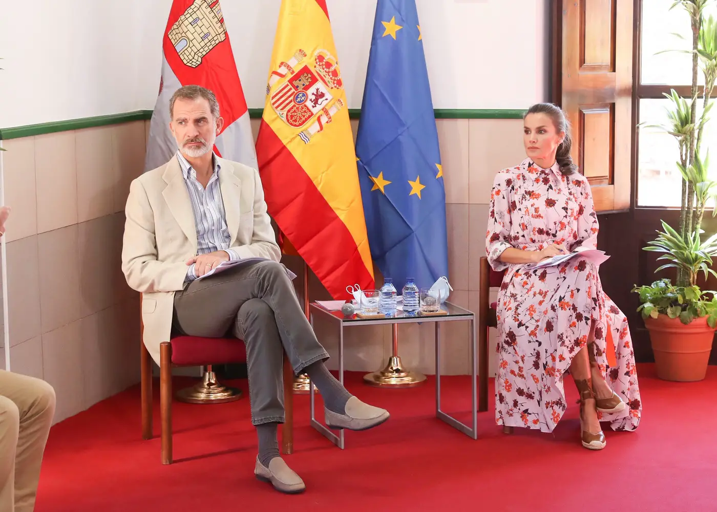 King Felipe and Queen Letizia of Spain held a meetin in Vinuesa