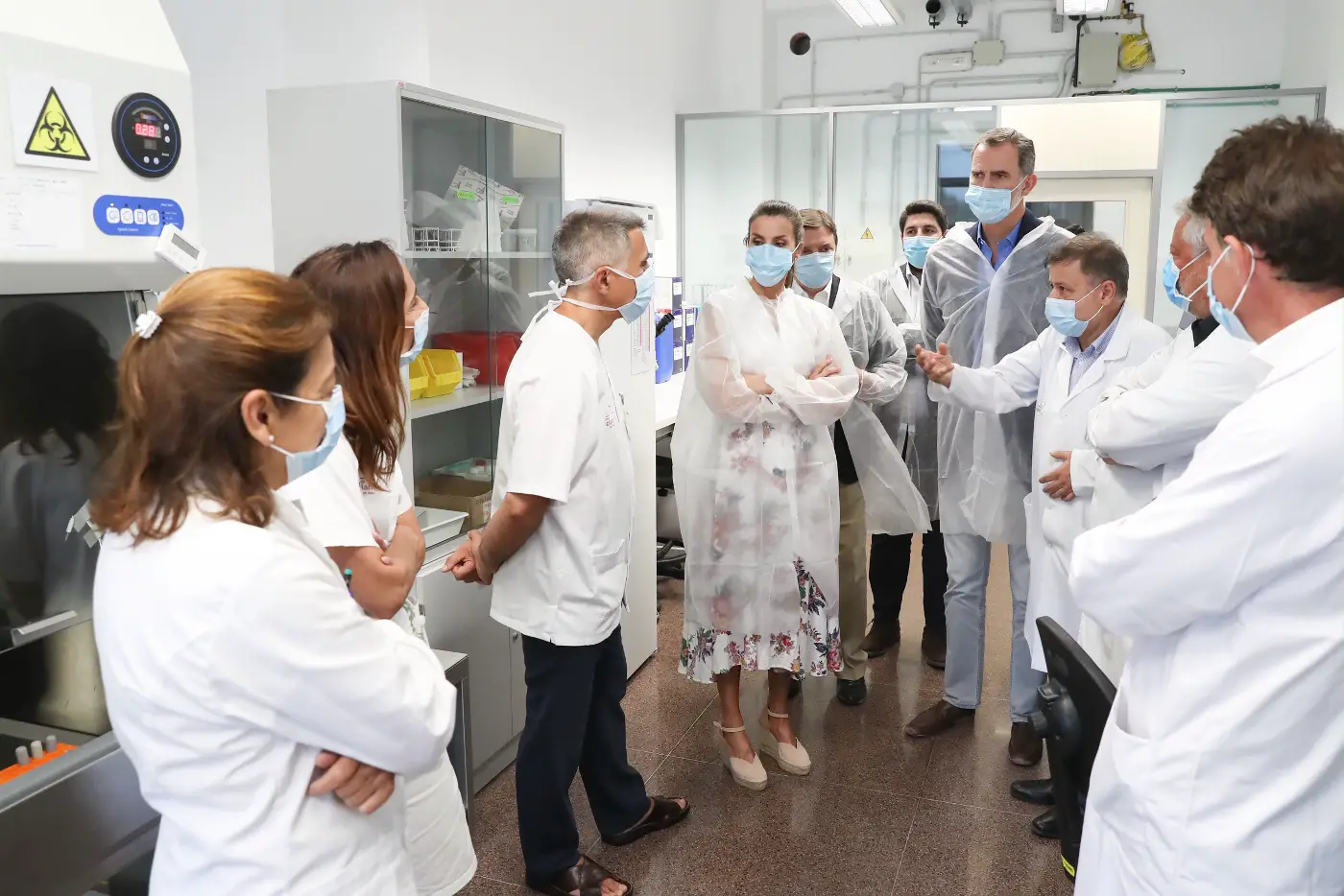 King Felipe and Queen Letizia of Spain visited Murcian Institute of Biosanitary Research (IMIB) in Murcia