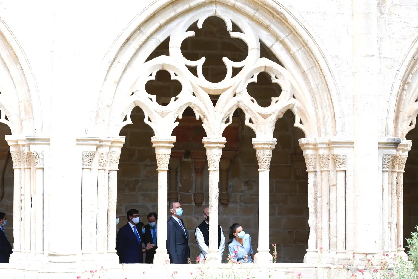 King Felipe and Queen letizia toured a monastery in Catalonia