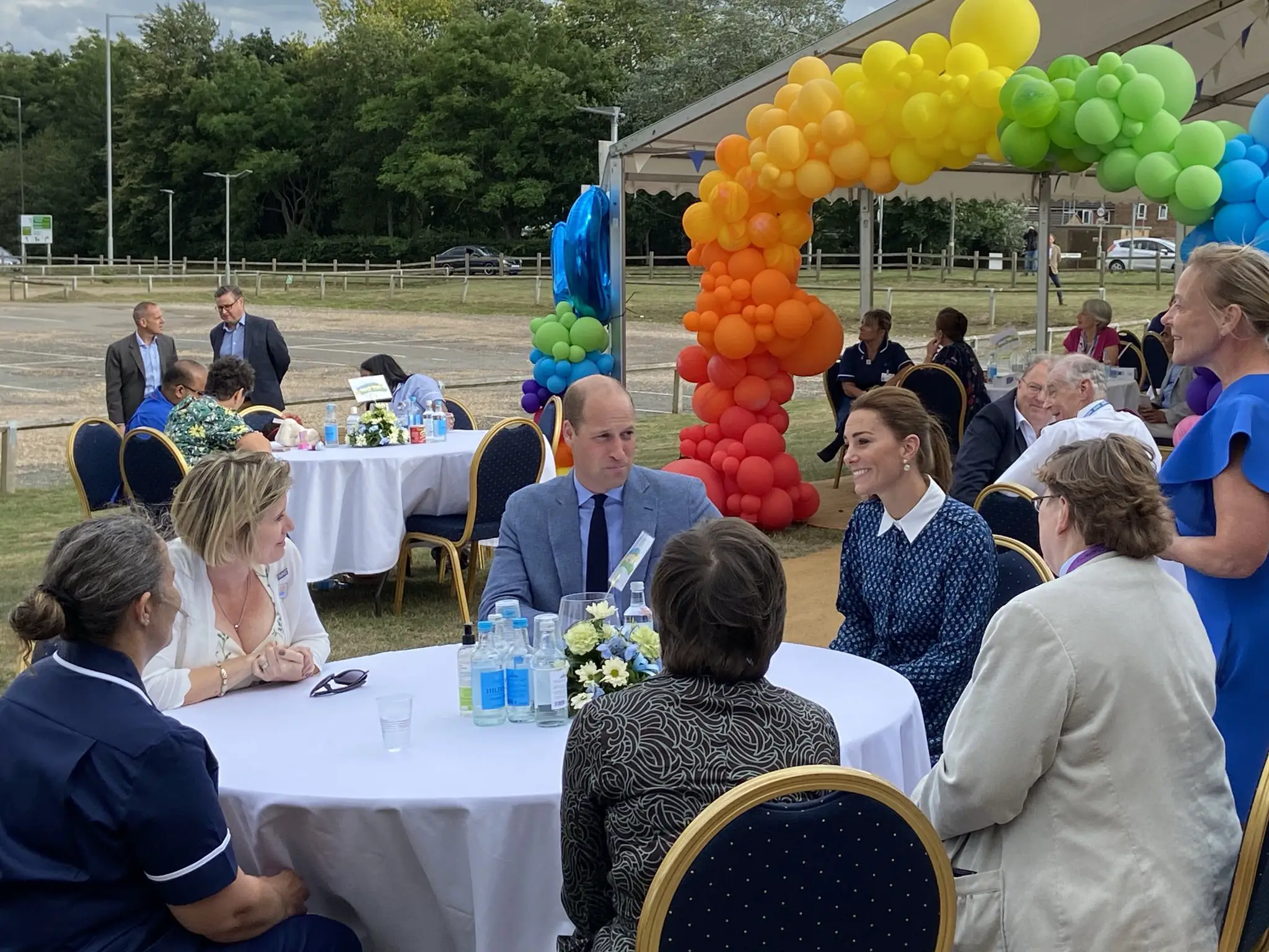 The Duke and Duchess of Cambridge met with COVID19 survivors during the tea party at NHS