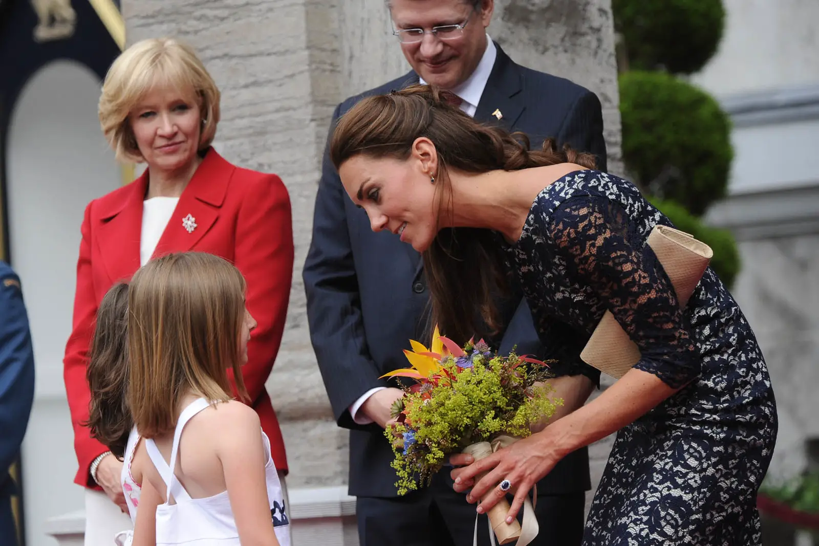 The Duchess of Cambridge received a floral welcome in Canada for her first tour in 2011