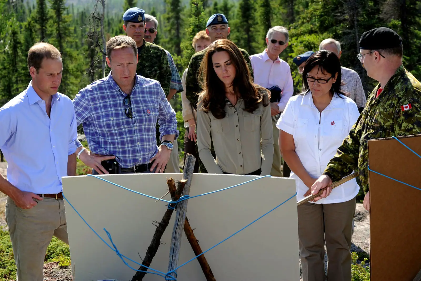The Duke and Duchess of Cambridge in Blachford lake during canada tour in 2011