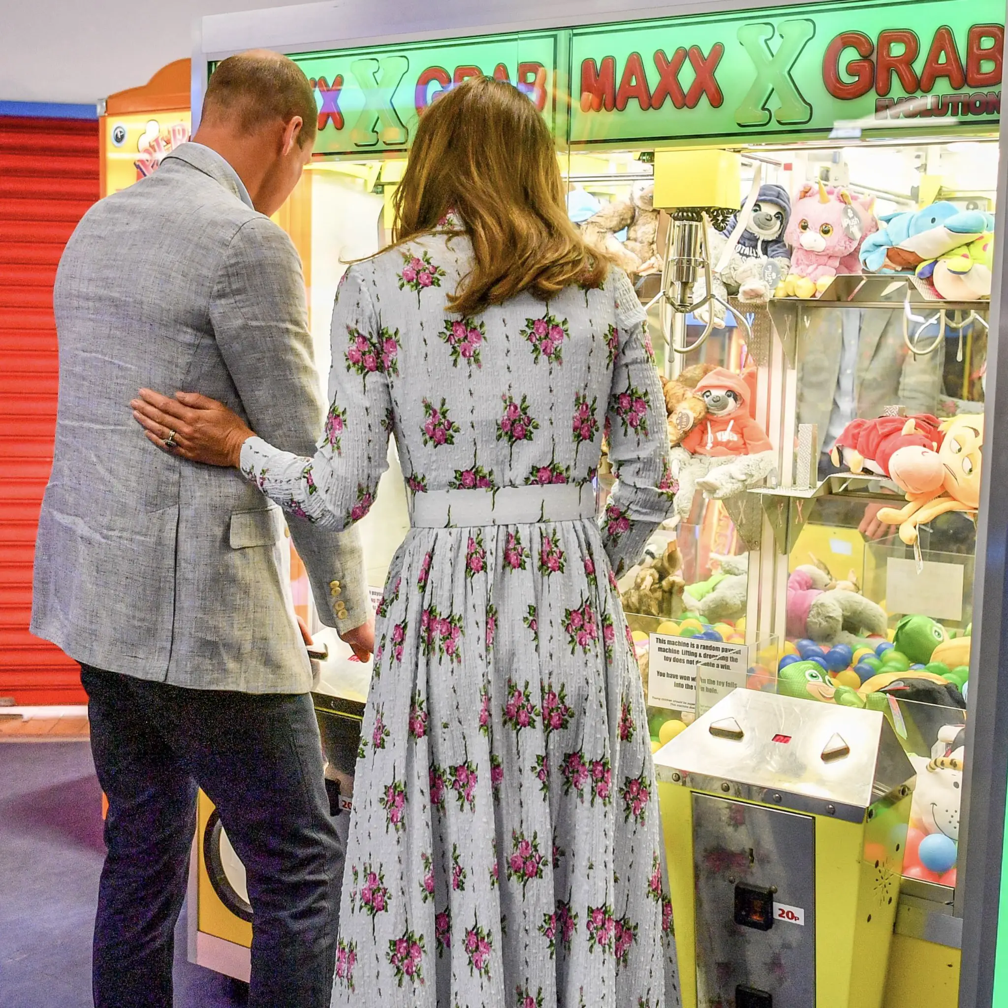 The Duke and Duchess of Cambridge played a game of ball during Barry Island visit