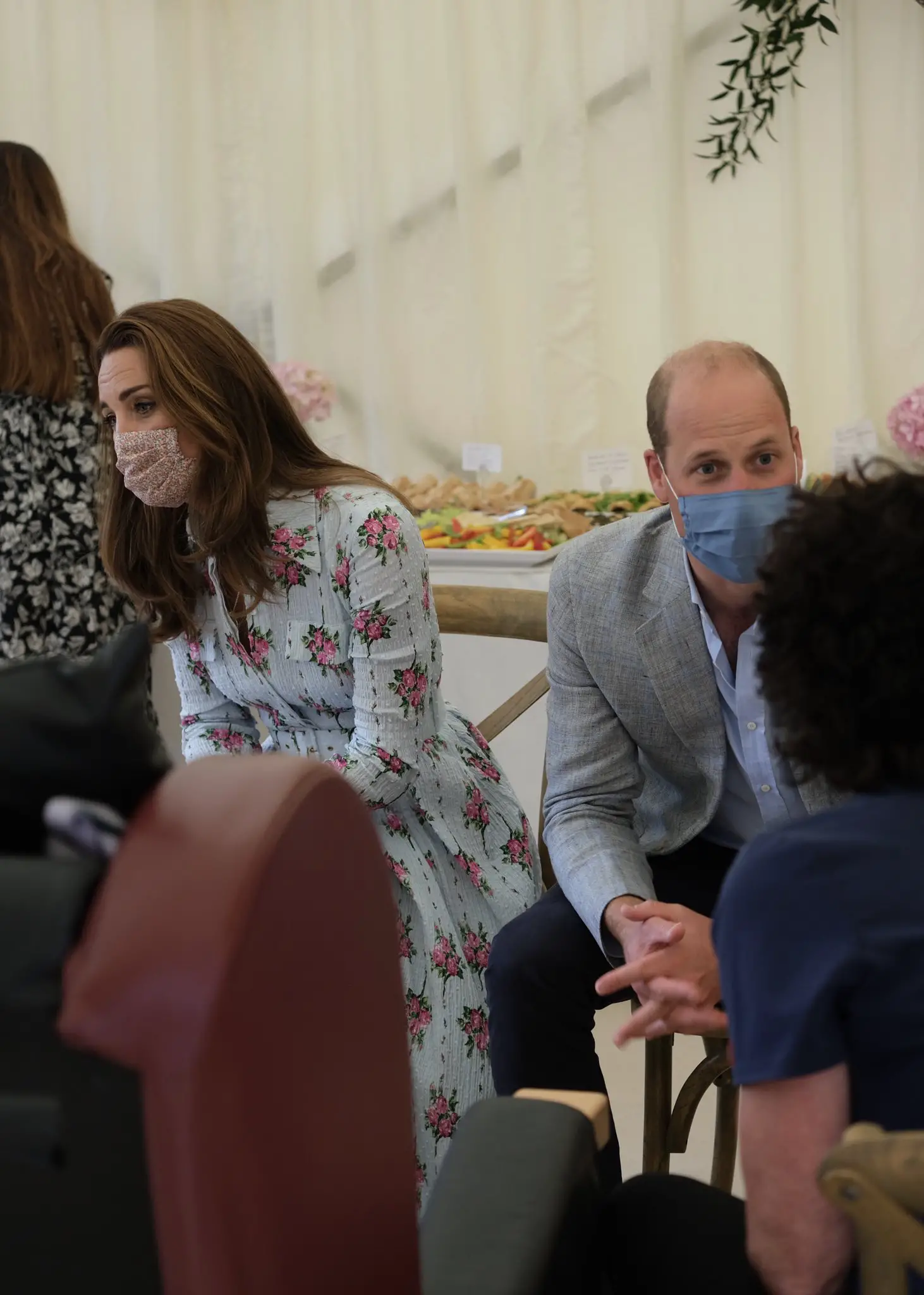 The Duke and duchess of cambridge at Shire Hall care Home in Cardiff