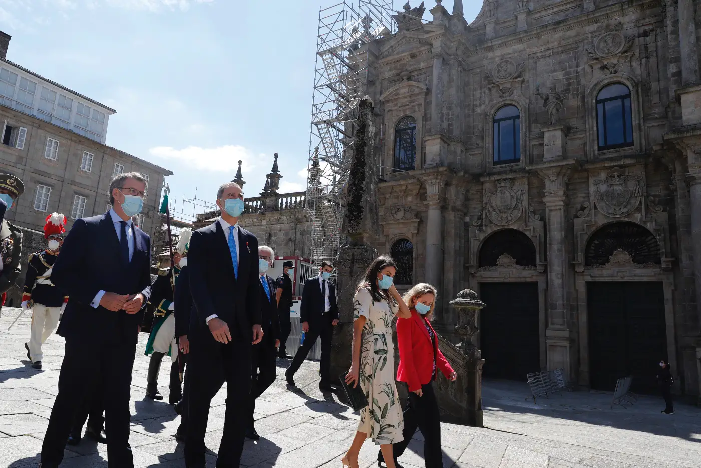King Felipe and Queen Letizia in Santiago at the national offering to the Apostle Santiago
