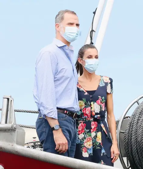 King Felipe and Queen Letizia of Spain visited the Cantabrian towns of Torrelavega and Santoña