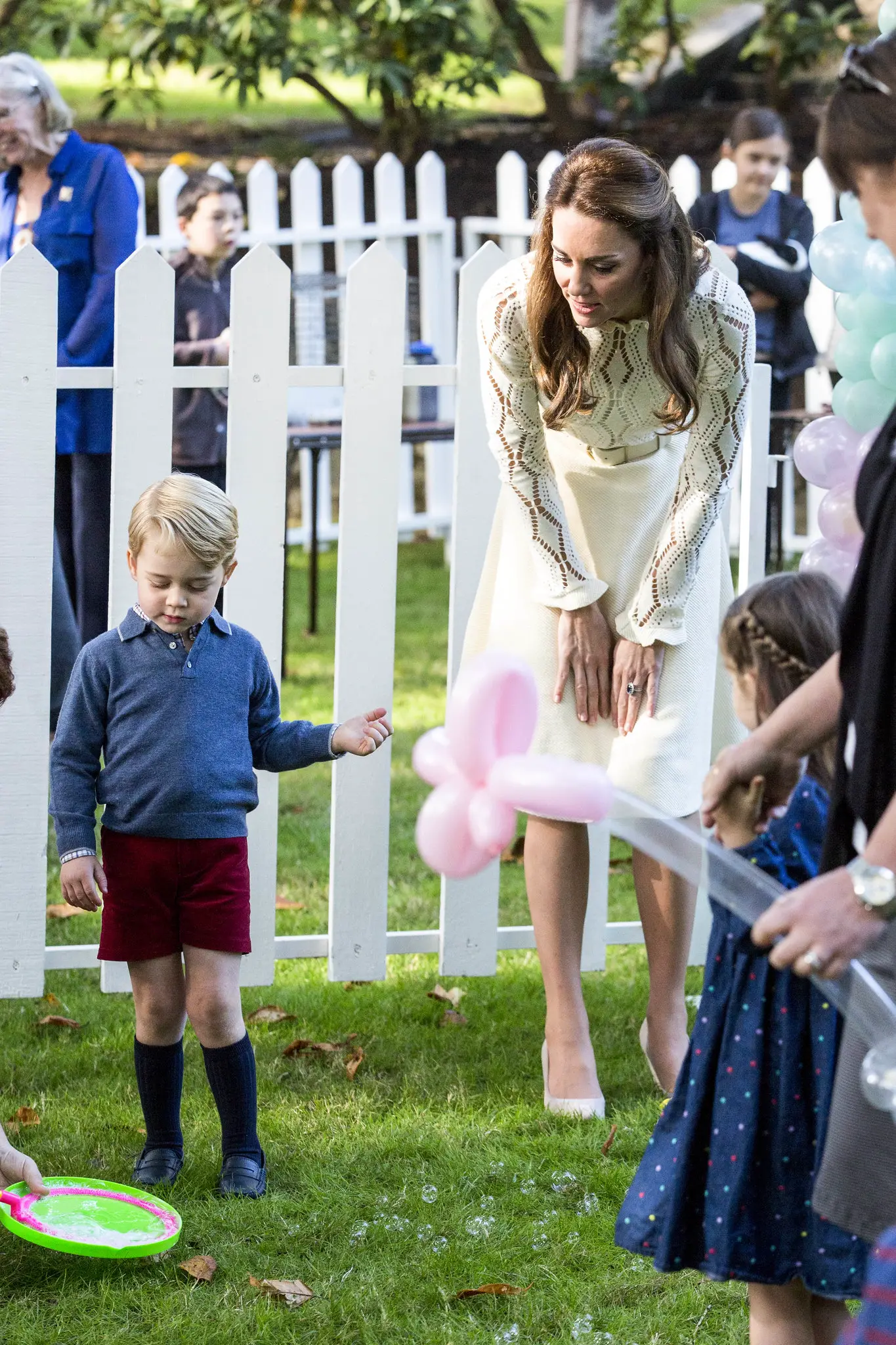 Prince George and Princess Charlotte at the Tea Party