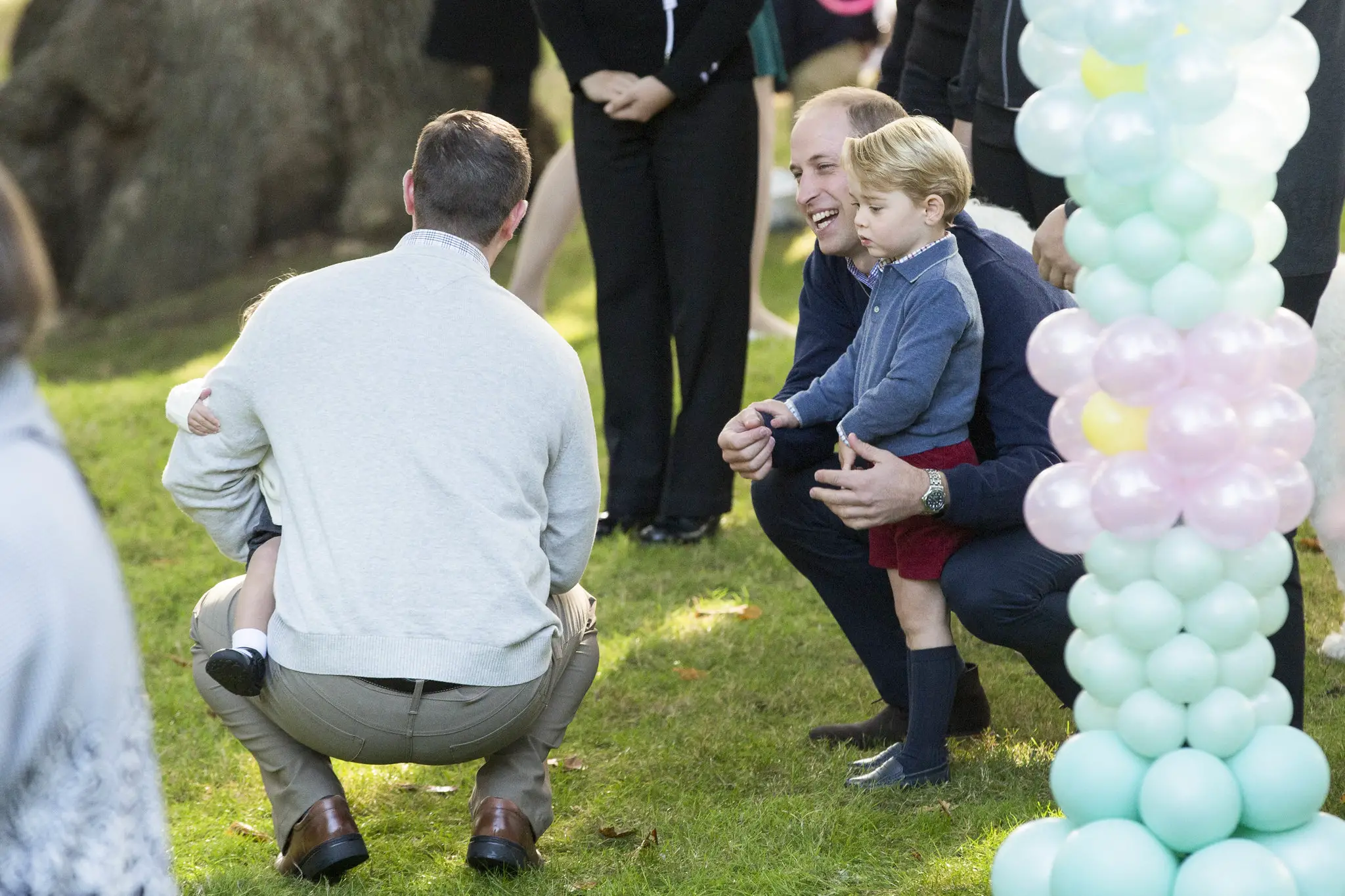 Prince George with Dad Prince William at Tea Party in Canada