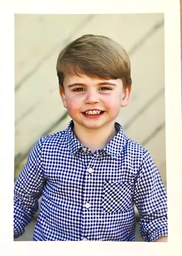 Prince Louis of Cambridge birthday thank you card picture