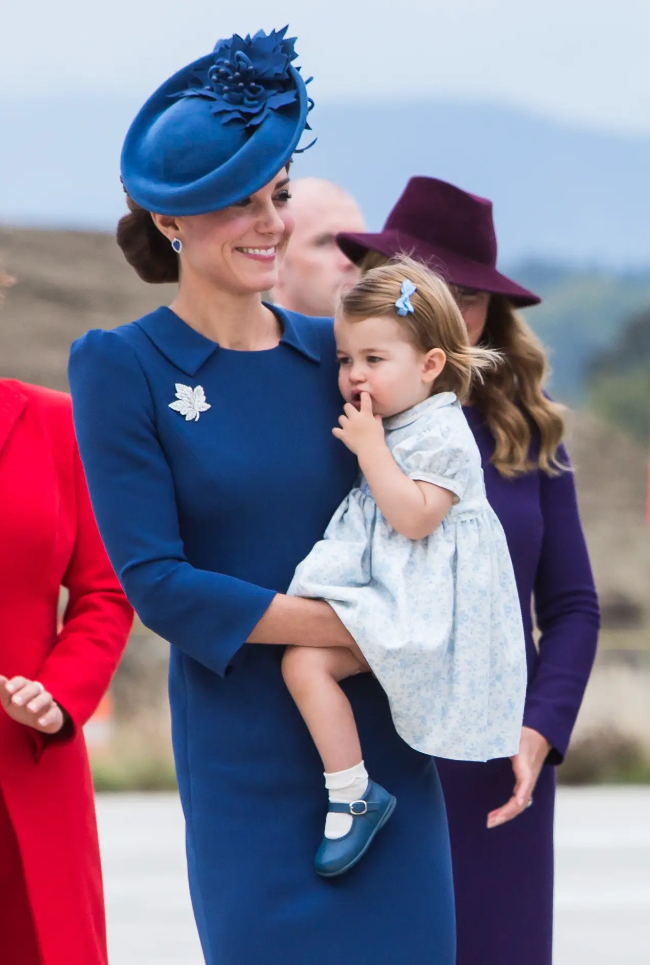 The Duchess of Cambridge wore blue Jenny Pakcham Dress for Canada arrival in 2016