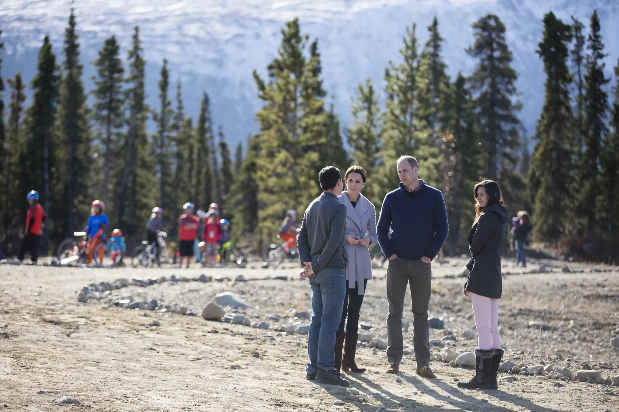 The Duke and Duchess of Cambridge at Mountain project in Yukon